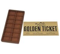 costumebase Willy Wonka Molde de Bricolaje + Molde de fundición de Barra de Chocolate con boleto Dorado 7.5 '' x 3.5 ''