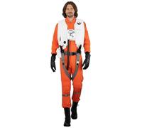 costumebase X-Wing TFA Resistance Pilot Jumpsuit Chest Box Chaleco Guantes Cinturón Traje de Star Wars (L) Naranja/Blanco