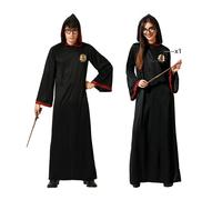 Atosa | Disfraz de Mago Unisex Adulto | Inspirado en Personajes Icónicos de Literatura y Cine | Túnica Elegante con Capucha | Uniforme de Escuela de Magia | Ideal para Carnaval y Halloween | XS-S
