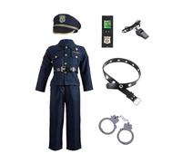 Costumes for Kids - Dress Up Costume, Carnival Cop Outfit Set, Sturdy Comfortable Material, Fun Engaging Design, Easy Wear Role Playing Apparel | Children Carnival Themed Party Stage Performanc
