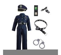Costumi da poliziotto per bambini - 450 g 7 pezzi Costumi cosplay da poliziotto | Abiti per giochi di ruolo dapoliziotto, per spettacoli teatrali per feste a tema per ragazzi, eventi escolstici,