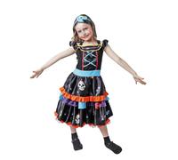 Costumizate! Disfraz de Catrina Deluxe infantil disponible en varias tallas. Ideal para Halloween, Día de los Muertos, Navidad, Carnaval y Fiestas temáticas. (7-9 Años)
