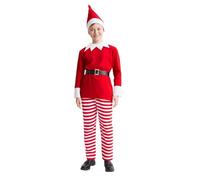 Costumizate! Disfraz de Elfo Travieso para niños tallas diferentes especial para navidad. (5-6)