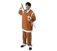 Costumízate! Disfraz de Esquimal para Hombre Adulto (Talla Única). Traje Polar para Eventos, Halloween, Navidad y Carnaval.