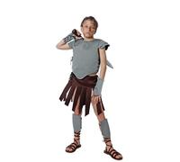 Costumizate! Disfraz de Guerrero Romano infantil disponible en varias tallas. Traje de soldado Romano para Carnaval, Halloween, Fiestas temáticas, Teatro y Representaciones históricas. (7-9 Años)