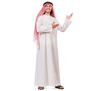 Costumizate! Disfraz de Jeque Árabe para Adulto en Talla única. Ideal para Carnaval, Halloween, Fiestas temáticas y Representaciones.