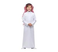 Costumizate! Disfraz de Jeque Árabe para Infantil en Varias Tallas. Traje Tradicional Elegante, especial para Carnaval y Fiestas. (3-4)