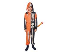 Costumizate! Disfraz de Skelemander Infantil en Varias Tallas. Traje Futurista Impactante para Carnaval y Halloween. (7-9)