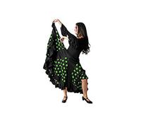 Costumizate! Falda de Lunares Verde con un Volante para Mujer Adulta Talla XL