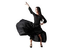 Costumizate! Falda de quilla Negra/Falda de ensayo sin Volante para Mujer Adulta Talla XL