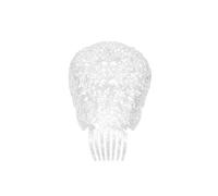 Costumizate! Peineta para madrina y Semana Santa de Metacrilato, 28 cm x 20 cm. Especial para eventos formales, ocaiosnes especiales y fiestas tradicionales. (Blanco)