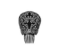 Costumizate! Peineta para madrina y Semana Santa de Metacrilato, 28 cm x 20 cm. Especial para eventos formales, ocaiosnes especiales y fiestas tradicionales. (Negro)