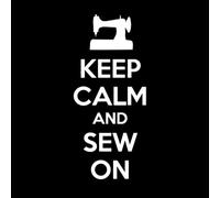 Costura Mantén la calma en la costura Sastrería Casa Pegatinas de grabado 50.4x114.8cm Impermeable Blanco