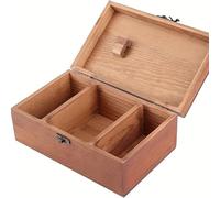 Costurero de Madera Caja De Costura Madera Vintage For El Hogar, Herramientas DIY, Multifuncional, Almacenamiento Hilo Y Aguja Maciza cestas de costura para el hogar y bordado(Only the box)