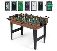 COSTWAY 10 en 1 Mesa de Multijuegos, Futbolín, Hockey de Aire, Billar, Ping Pong, Shuffleboard, Bolos, Ajedrez, Damas, Backgammon, Diseño Apilable, Futbolines para Niños Familia y Adultos