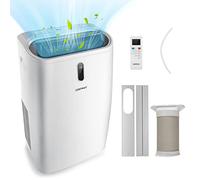 COSTWAY 14000BTU Aire Acondicionado Portatil 5 en 1, Aire Acondicionado Silencioso con Contro Remoto/App, Deshumidificador, Ventilador, Modo Sueño, Pantalla LED, Temporizador 24H, Cobertura 45 m²