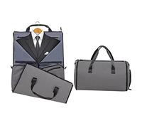 COSTWAY 2 en 1 Bolsa de Deporte, Bolsa de Viaje Deportiva Convertible con Compartimento para Zapatos, Correa de Hombro Ajustable,Bolsa de Viaje Colgante para Hombre y Mujer, Bolsa Impermeable (Gris)