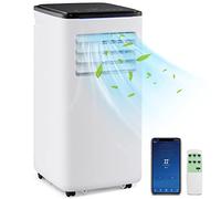 COSTWAY 9000 BTU Aire Acondicionado Portatil Silencioso, 5 en 1 Aire acondicionado móvil, Ventilador y Deshumidificador, Modo Nocturno, 24H Temporizador, Control Remoto/Pantalla/Wifi, 20 m²