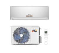 COSTWAY Aire Acondicionado Split, 3,4kW Aire Acondicionado Inverter con Wifi, Mando a Distancia, Calefacción, Refrigeración, Autolimpieza, Refrigerante R32, Incluye Accesorios de Montaje (12000BTU)