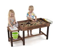 COSTWAY Arenero de Madera para Niños, Mesa Sensorial con Caja de Arena