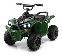 COSTWAY ATV Eléctrico de 12V para Niños, Quad Electrico Niño con Velocidad Alta/Baja, Asiento Cómodo, Ruedas Anchas, Faros Realistas, Bocina y Música, Coche Bateria Niños (Verde)