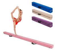 COSTWAY Barra de Equilibrio Gimnasia de 210 cm, Viga de Equilibrio Plegable de Gimnasia, Barra Gimnasia Artistica con Empuñaduras, Resistente al Desgaste para Niños Gimnastas y Animadoras