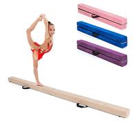 COSTWAY Barra de Equilibrio Gimnasia de 210 cm, Viga de Equilibrio Plegable de Gimnasia, Barra Gimnasia Artistica con Empuñaduras, Resistente al Desgaste para Niños Gimnastas y Animadoras