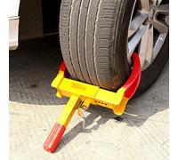 COSTWAY Bloqueo de Seguridad para Rueda Garra Inmovilizador Neumático del Coche Antirrobo Dispositivo con Llave