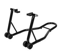 COSTWAY Caballete Trasero, Moto Acero Inoxidable para Rueda, Trasera Motocicleta Soporte Portátil y Móvil (Negro)