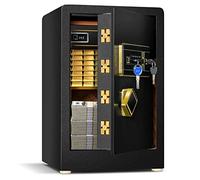 COSTWAY Caja Fuerte con Teclado Digital, Cerradura Integrada y Llaves Dobles, Estante Extraíble para Hogar, Oficina, Hotel (43L)