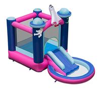 COSTWAY Castillo Hinchable Grande, 3 en 1 Castillo Hinchable para Niños 3 a 10 años, 207 x 393 x 270 cm, Insuflavel Crianças Interior Exterior (sin soplador)