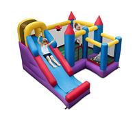 COSTWAY Castillo Hinchable Grande con Tobogán, 5 en 1 Castillo Hinchable para Niños 3 a 10 años, 323 x 325 x 230cm, Insuflavel Crianças Interior Exterior (sin soplador)