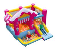 COSTWAY Castillo Hinchable para Niños con 50 Bolas Oceánicas, sin Soplador