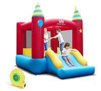 COSTWAY Castillo Hinchables Infantiles, 2 en 1 Castillo Hinchable para Niños 3 a 10 años, 260 x 195 x 205 cm, Insuflavel Crianças Interior Exterior (con soplador)
