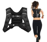 COSTWAY Chaleco de Peso, Chaleco de Entrenamiento 8/15 kg con Hebillas Regulables y Bolsa de Red, Colete con Peso con Tira Reflectante para Hombres Mujeres y Niños (15 KG)