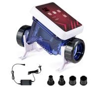 COSTWAY Clorador Salino para Piscinas 5g/h con Autolimpieza Personalizable | Sistema de Clorador de Piscina de Agua Salada con Panel de Control, Adaptadores Universales para Tuberías Diferentes