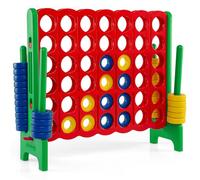 COSTWAY Conecta 4 Gigante, Juego Mega 4 en Raya Gigante (Verde y Rojo)