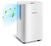COSTWAY Deshumidificador 15L/Día,Depósito 2 L,hasta 15㎡, Temporizador 24 Horas, 2 Velocidades, Desagüe Automático o Manual,Seca Ropa, Dry Compact 3 Modos para Casa y Sótano (15L/Day)