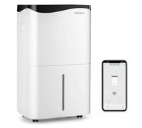 COSTWAY Deshumidificador Móvil, 50L/Día, Pantalla LED con Depósito de 5L, 4 Modos, 24h Temporizador, 2 Velocidades, Auto-Apagado, Deshumidificador Silencioso para Dormitorio Sala de Estar (50L/Day)