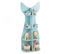 COSTWAY Estantería Infantil, Librería Infantil en Forma de Pez con 8 Compartimentos Abiertos de Almacenamiento, Estantería para Niños para Habitación Infantil, Guardería, 48 x 20,5 x 120,5 cm