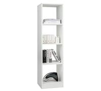 COSTWAY Estantería Libros, Estanteria Blanca, Estantería Madera 5 Niveles con 4 Cubos Abiertos para Libros, CDs, Revista y Adorno, 38 x 33 x 142 cm, Estudio, Sala de Estar