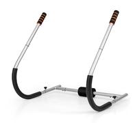 COSTWAY Fitness AB Trainer, Máquina Abdominal Plegable Con Soporte Acolchado para Cabeza/Cuello, Asistente de Entrenamiento para Sentarse, Ejercitador para Ejercicios de Abdominales (plata)