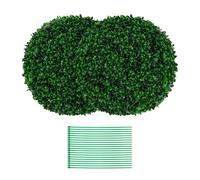 COSTWAY Juego de 2 Bolas de Topiario Artificial de 52 cm, Esfera Redonda de Planta Falsa con 20 Bridas, Resistente al Sol, Decoración de Bolas para Jardín, Fiesta y Bodas, Interiores y Exteriores