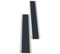 COSTWAY Juego de 2 Rampas de Carga, Rampa Telescópica de Aluminio Carga hasta 270kg, para Moto, Remolque, Furgoneta, Quad, Motocross, Rampas Portátiles Escalar y Descender fácilmente (121,5-212,5 cm)