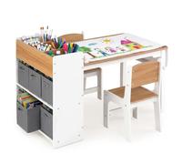 COSTWAY Juego de Mesa y Sillas para Niños, Centro de Actividades Infantil