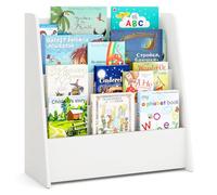 COSTWAY Libreria Montessori Infantil, Biblioteca Infantil de 4 Niveles, Estantería Infantil Libros, Guardería, Aula, Jardín de Infancia, 57,5 x 26,5 x 59 cm (Blanco)