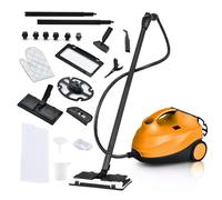 COSTWAY Limpiadora de Vapor 2000W, Vaporeta de Mano con 19 Accesorios, 4 Bar / 1,5L Tank/hasta 108°C/LED, Vaporizador con Cierre de Seguridad para Niños para Alfombra, Piso (Naranja)