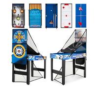 COSTWAY Mesa Multijuegos 10 en 1, Juego Multi Mesa con Billar, Hockey, Tenis de Mesa, Baloncesto, Fútbol, Tiro, Pinball, Dardos, Arquería, Bolsa de Almacenamiento y Accesorios (10 en 1)