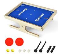 COSTWAY Mini Futbolín Magnético, Mesa con 2 Jugadores con 2 Pelotas y 2 Sets de Empuñaduras Magnéticas, 2 Marcadores y 3 Magnetos, Mesa Futbolín de Madera para Noches en Familia y Fiestas