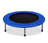 COSTWAY Mini Trampolín de φ96cm Cama Elástica Fitness Carga hasta 100 kg Trampolín Plegable para Jardín Interior Exterior (Azul Oscuro)